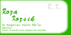 roza kozsik business card